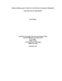 søren kierkegaard's view of faith found in fear and trembling