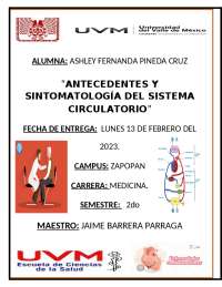 Antecedentes de sistema circulatorio