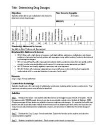 Title: Determining Drug Dosages