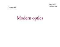Modern optics