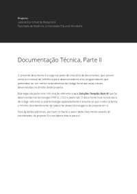 Documentação Técnica, Parte II