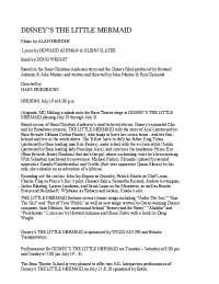 DISNEY'S THE LITTLE MERMAID | Barn Theatre