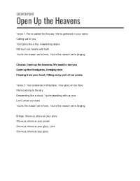 Open Up the Heavens