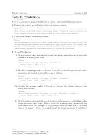 Tutorial 7 Solutions