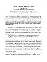 Social Creationism and Social Groups