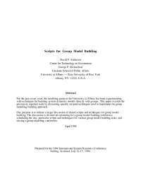 Scripts for Group Model Building