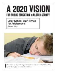 Later School Start Times for Adolescents