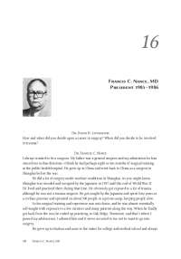 Francis C. Nance, MD President 1985–1986
