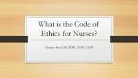 What is the Code of Ethics for Nurses?
