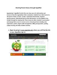 Granting Parent Access through AppalNet