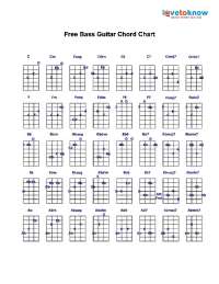 Free Bass Guitar Chord Chart