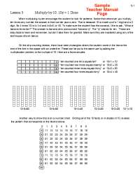 Sample Teacher Manual Page