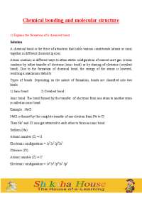 Chemical bonding and molecular structure | Shiksha House