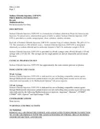 NDA 21-569 Page 3 Sodium Chloride Injection, USP 0.9 ...