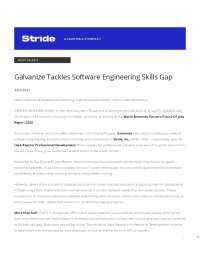 Galvanize Tackles Software Engineering Skills Gap