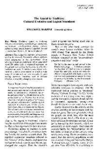 The Appeal to Tradition: Cultural Evolution and Logical ...