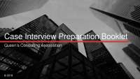 Case Interview Preparation Booklet