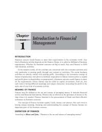 INTRODUCTION DEFINITION OF FINANCE
