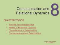 Communication and Relational Dynamics