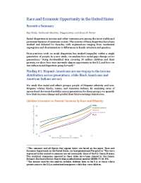 Race and Economic Opportunity in the United States