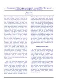 What happened to public responsibility? The lack of society in ...