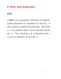 0 Sets and Induction