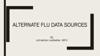 ALTERNATE FLU DATA SOURCES