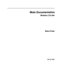 Moto Documentation: A Guide to Mocking AWS Infrastructure for Testing