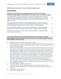 LRSD Survey and Sessions Ideas – Pinnacle View Area