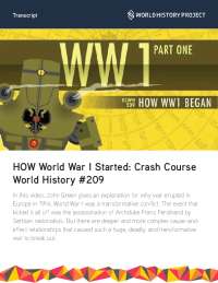 HOW World War I Started: Crash Course World History #209