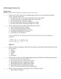 AP Bio Organic Practice Test