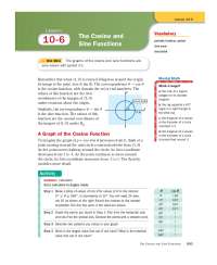 The Cosine and Sine Functions