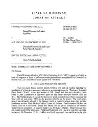 COA 323363 SPE UTILITY CONTRACTORS LLC V ALL SEASONS ...