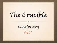 Vocabulary for The Crucible: Act 1