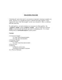 MEASURING WELFARE Calculating the "gains from trade" in ...