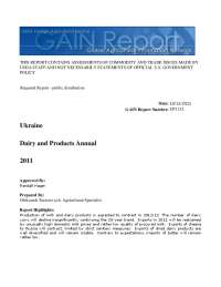 2011 Dairy and Products Annual Ukraine