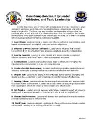 Core Competencies, Key Leader Attributes, and Toxic ...