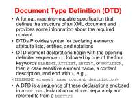 Document Type Definition (DTD)