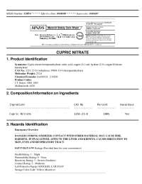 CUPRIC NITRATE
