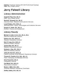 Jerry Falwell Library: A Comprehensive Guide to Resources and Services