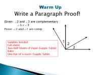 Write a Paragraph Proof!