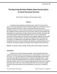 The Recurring Christian Debate about Social Justice:
