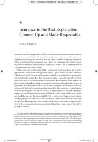 Inference to the Best Explanation, Cleaned Up and Made ...