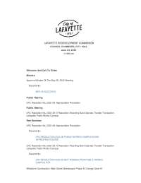 LAFAYETTE REDEVELOPMENT COMMISSION COUNCIL ...