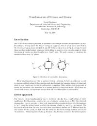 Transformation of Stresses and Strains