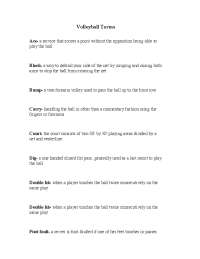 Volleyball Terminology: A Glossary of Key Terms