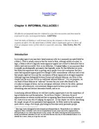 Chapter 4: INFORMAL FALLACIES I