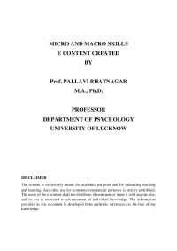 MICRO AND MACRO SKILLS E CONTENT CREATED BY Prof ...
