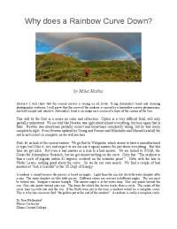 Why does a Rainbow Curve Down?