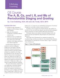 The A, B, Cs, and I, II, and IIIs of Periodontitis Staging ...
